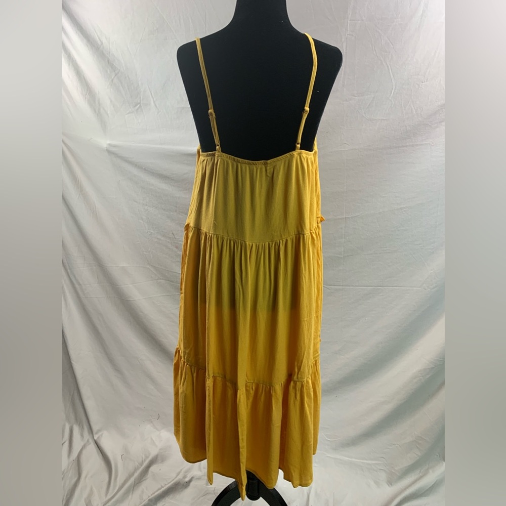 Mustard Yellow Ruffle Hem Cami Dress - Picture 9 of 9